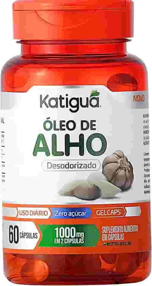 Katiguá, Óleo de Alho, Desodorizado, Sem sabor, 60 Cápsulas Soft Gel • 30 doses, Laranja