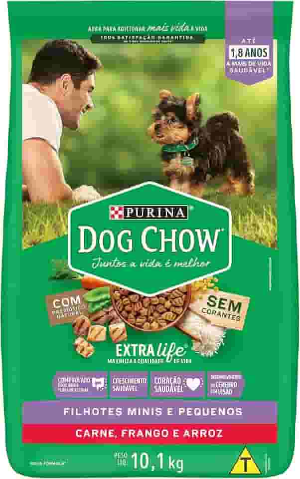 Purina Dog Chow Nestlé Purina Dog Chow Extralife Filhotes Mini E Pequenos Carne Frango E Arroz 10 1Kg