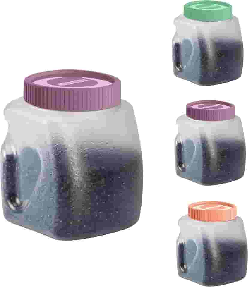 Sanremo - Baleiro Plástico de 2,2 Litros, Cor Cristal com Tampa Colorida, Linha DiaDia