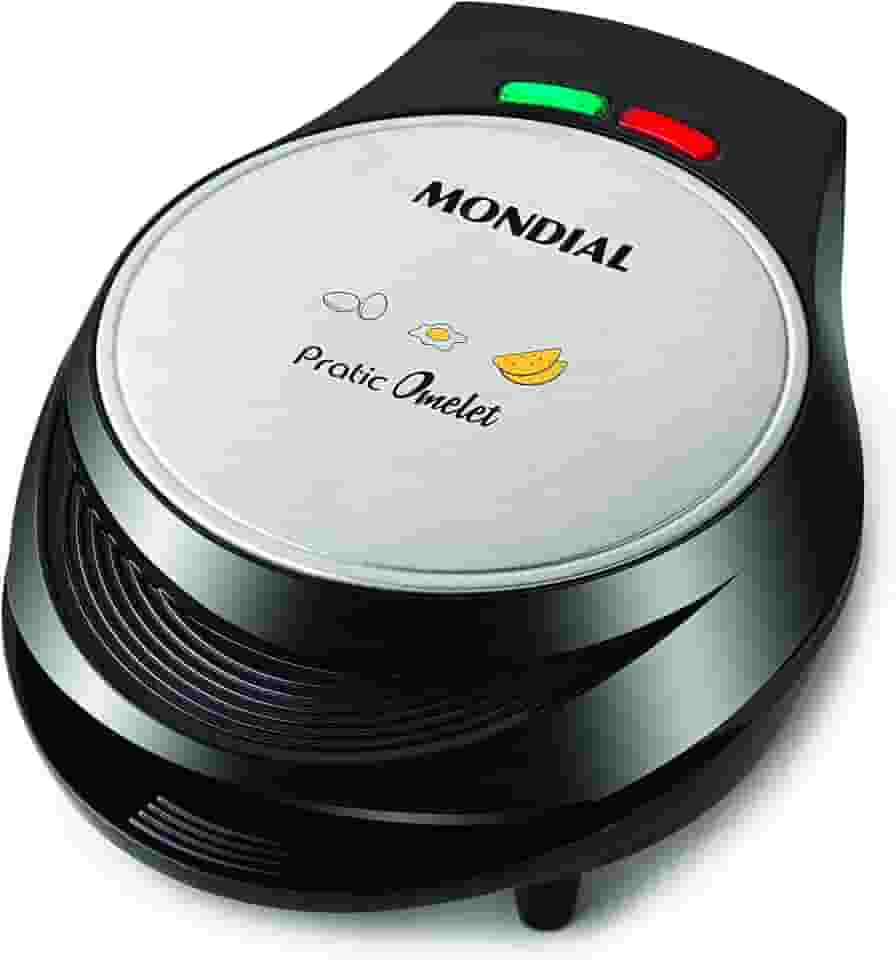 Omeleteira Elétrica, Mondial, Preto/Inox, 1000W, 220V - OM-01