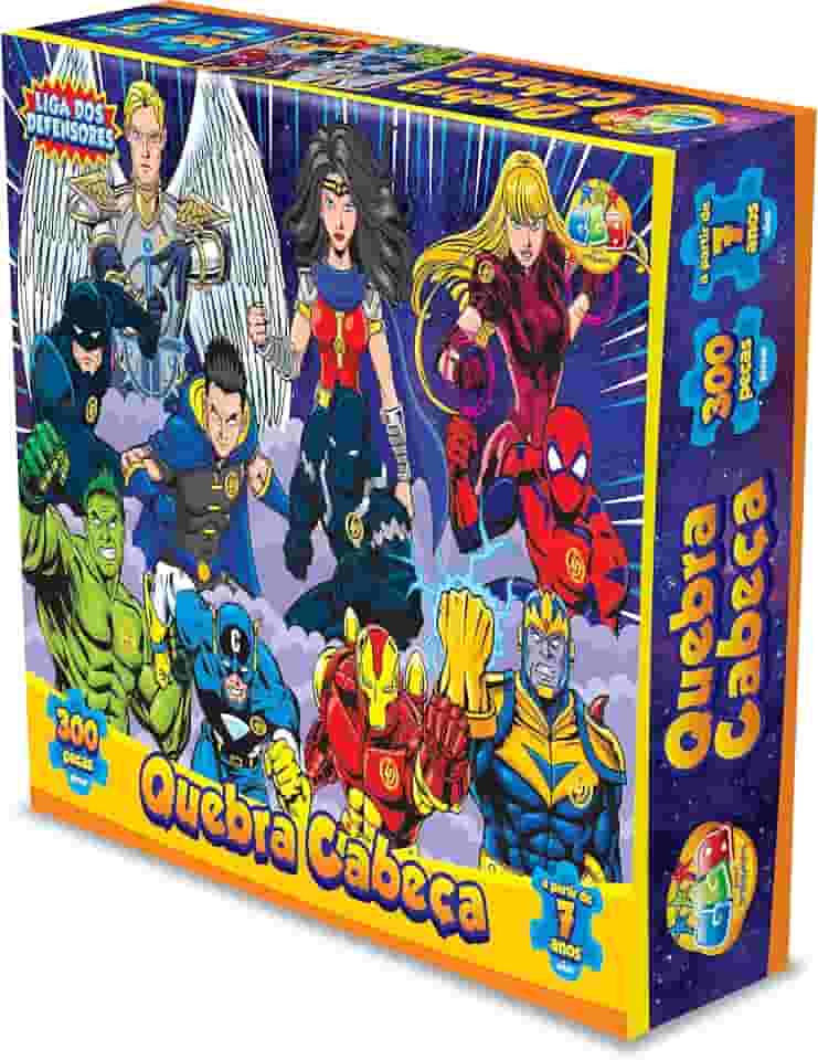 Quebra Cabeça 300 Peças Liga dos Defensores, GGB Plast
