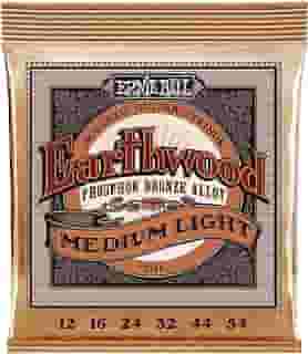 Encordoamento 012-054 Ernie Ball P02146, para Violão Aço, Earthwood Tensão Média-Leve Phosphor Bronze