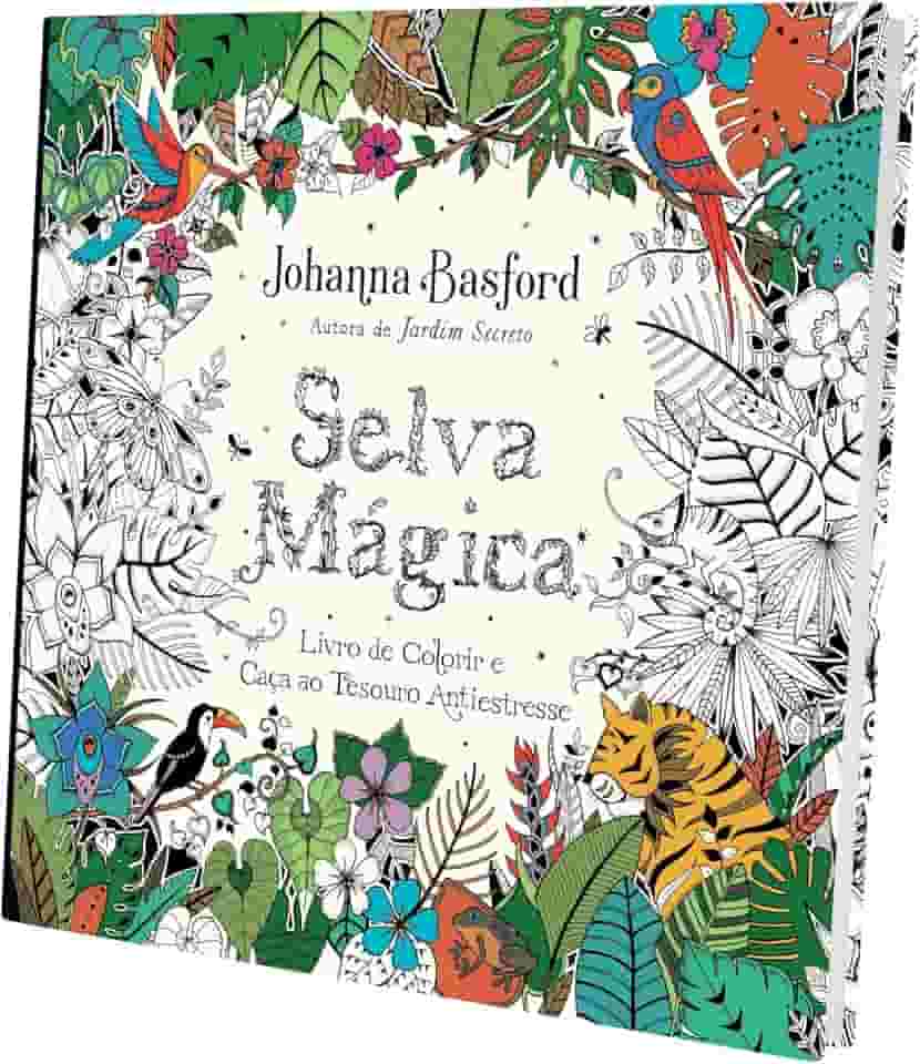 Selva mágica: Livro de colorir e caça ao tesouro antiestresse