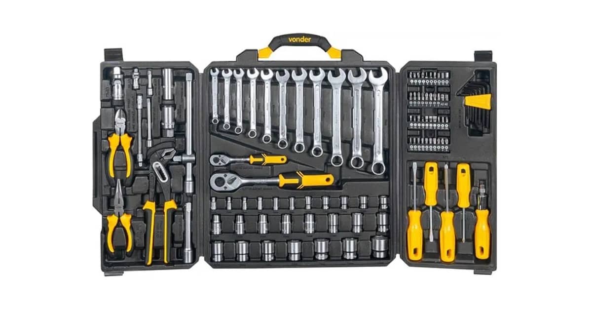 Melhor Jogo de Ferramentas Manuais 110 Peças com Maleta: 10 Kits Versáteis