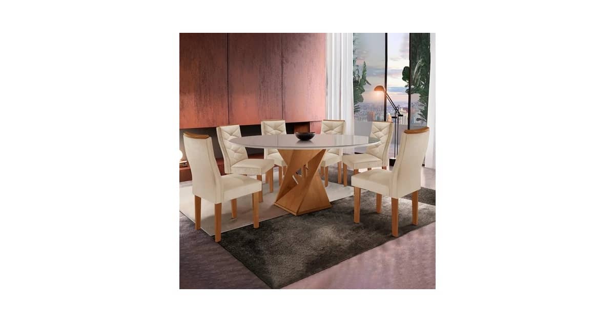 Melhor Mesa Redonda de 6 Cadeiras: 10 Modelos Elegantes