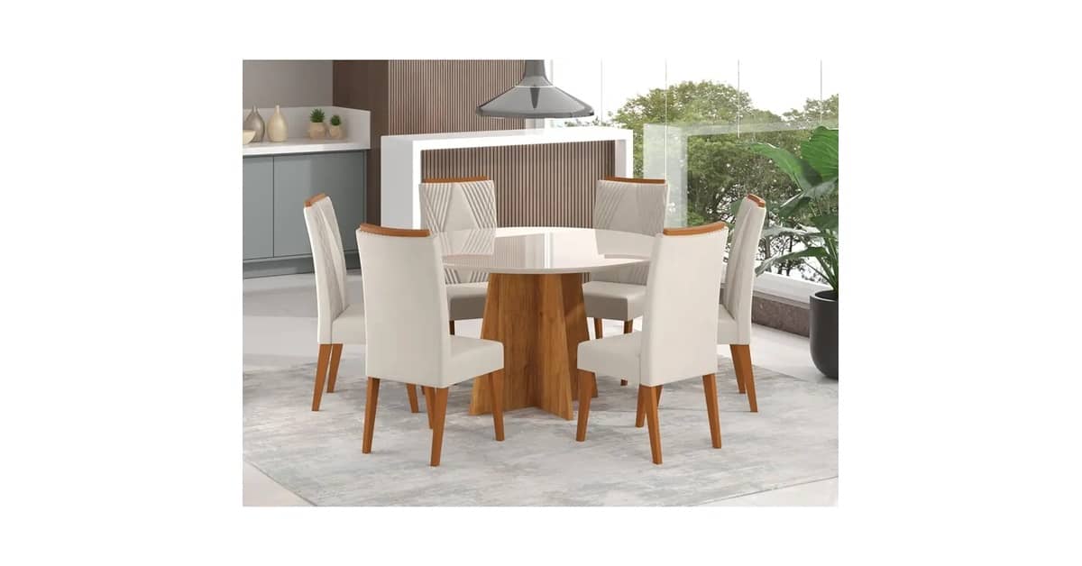 Qual a Melhor Mesa Redonda de 6 Cadeiras? por Estilo