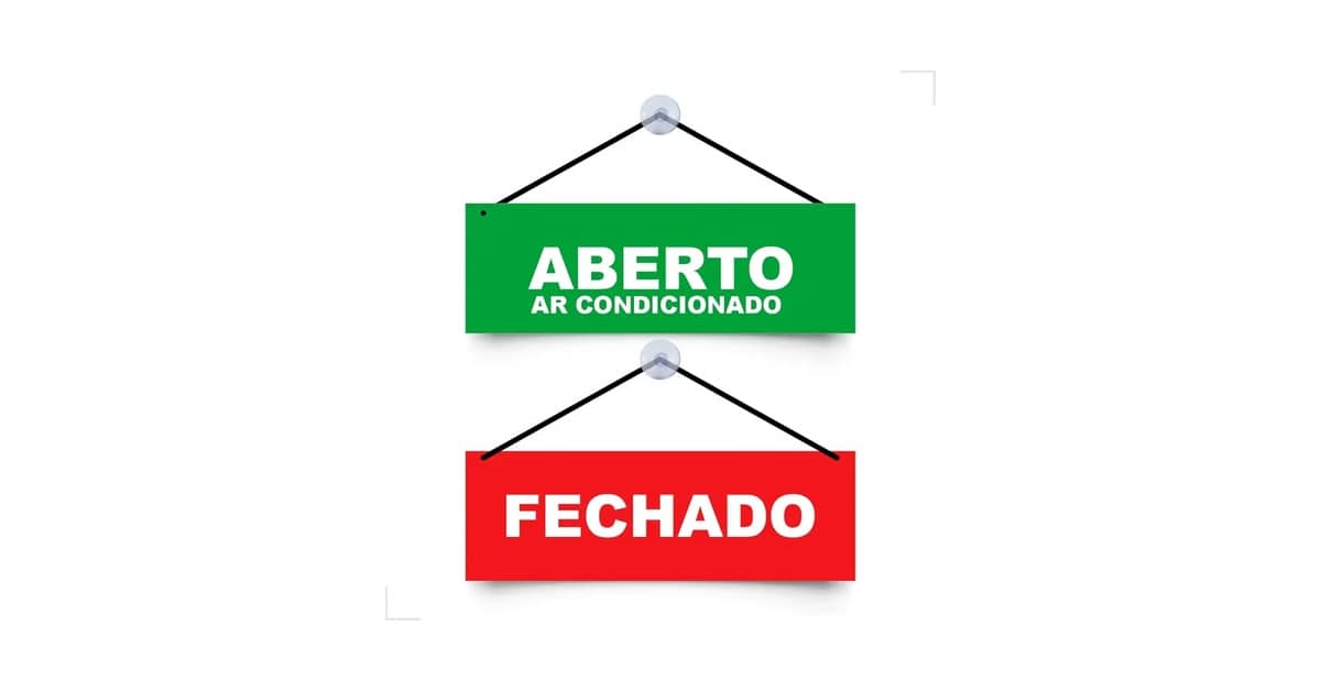 Qual a Melhor Placa de "Aberto/Fechado"? Acrílico vs. MDF
