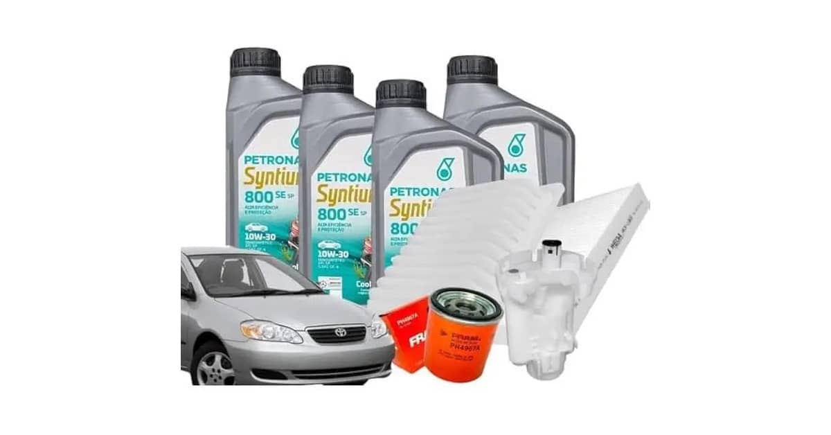 Qual Óleo Usar no Toyota Corolla Fielder: Melhores Kits 10W30