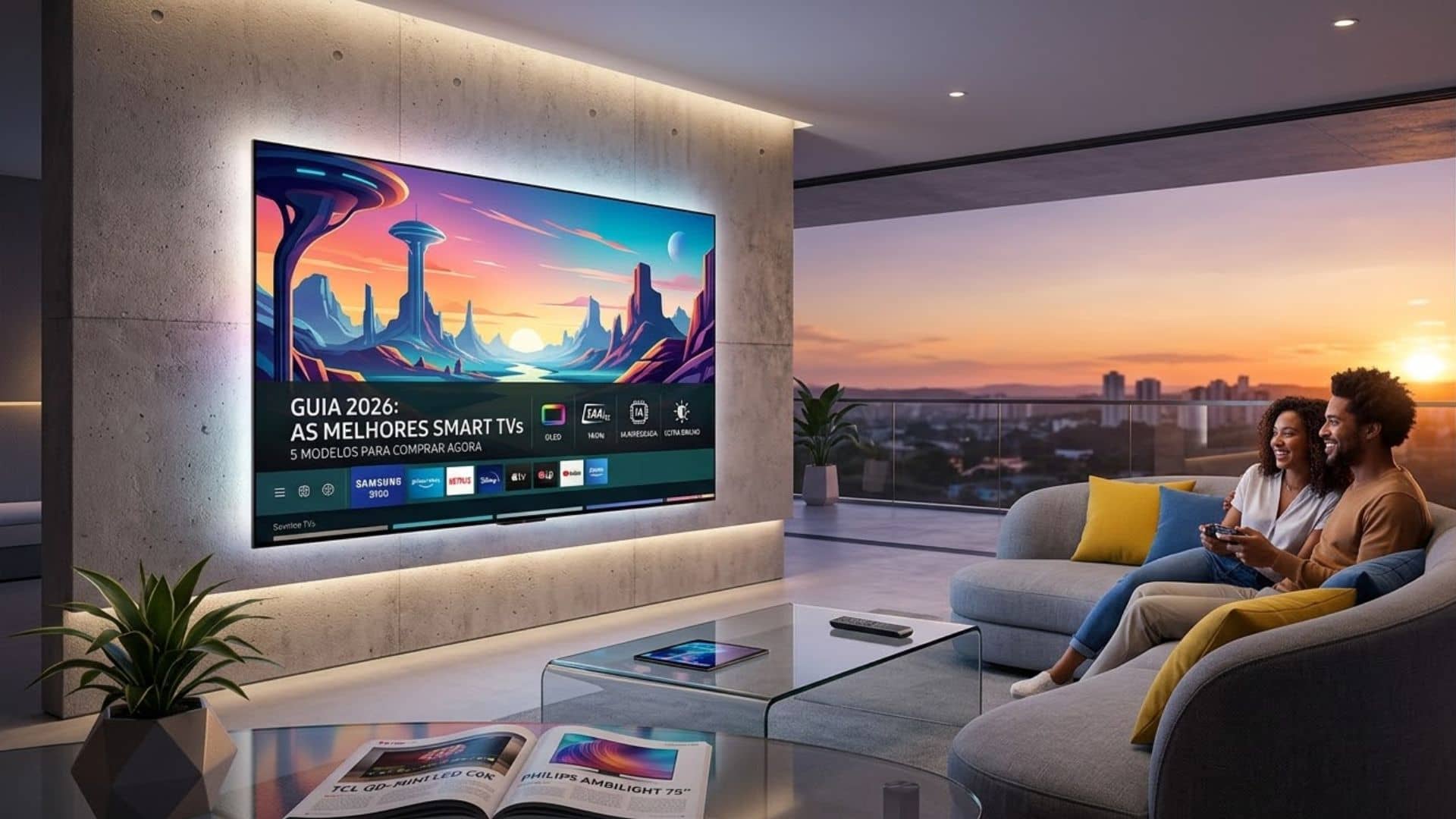 Smart TV em 2026: OLED, Mini-LED ou IA? Conheça os 5 Modelos de Destaque