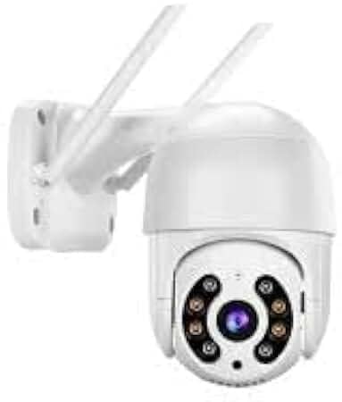 Câmera de Segurança Wi-Fi Externa Full HD 360°, À Prova D'Água IP66, Visão Noturna, Detecção de Movimento, Áudio Bidirecional