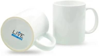Caneca Branca para Sublimação 325ml LIVESUB caixa com 24 unidades Xicara Sublimatica