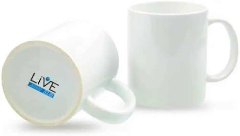 Caneca Branca para Sublimação 325ml LIVESUB caixa com 24 unidades Xicara Sublimatica