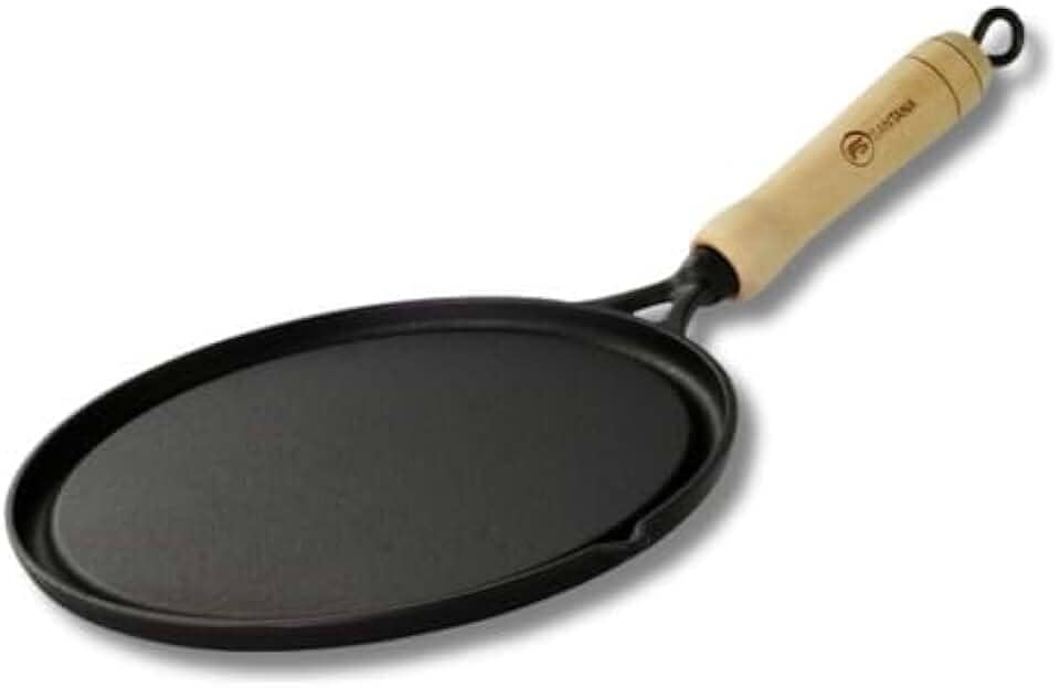 Chapa Bistequeira Redonda Em Ferro Fundido Frigideira