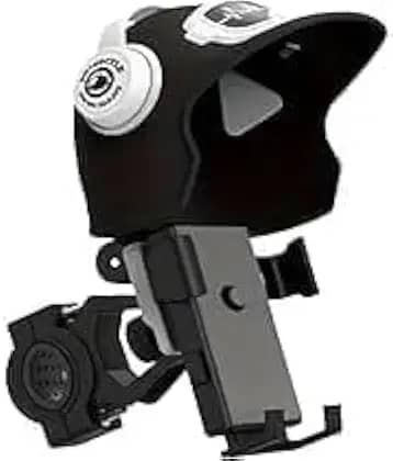 Suporte de Celular Para Guidão de Moto ou Bike Proteção Contra Sol e Chuva Ótimo para Motoboys-IT (Preto).