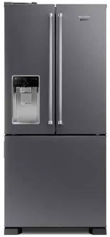 Geladeira Brastemp Gourmand Frost Free Side Inverse 3 Portas Água e Gelo na Porta 515 litros Inox - BRH86AR 110V