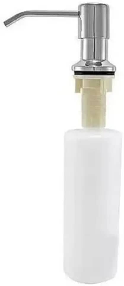 Dispenser De Embutir Porta Detergente Sabonete Liquido Dosador Pia Sabão Bancada Cuba Aço Inox 304 Cor Prata - Brinovar