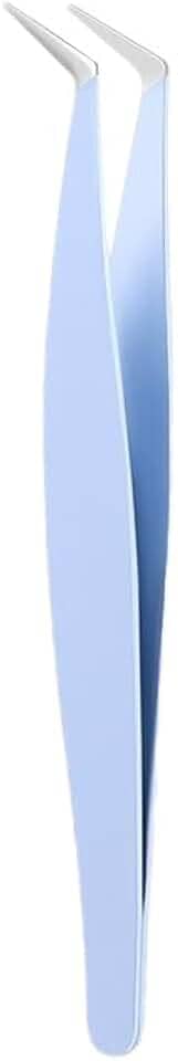 Pinça de extensão de cílios com ponta reta e curva