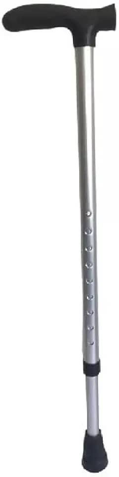 Bengala Reforçada Alumínio Regulável Até 130kg - Bastão Reforçado, 7 Níveis Altura, Ponteira Antiderrapante