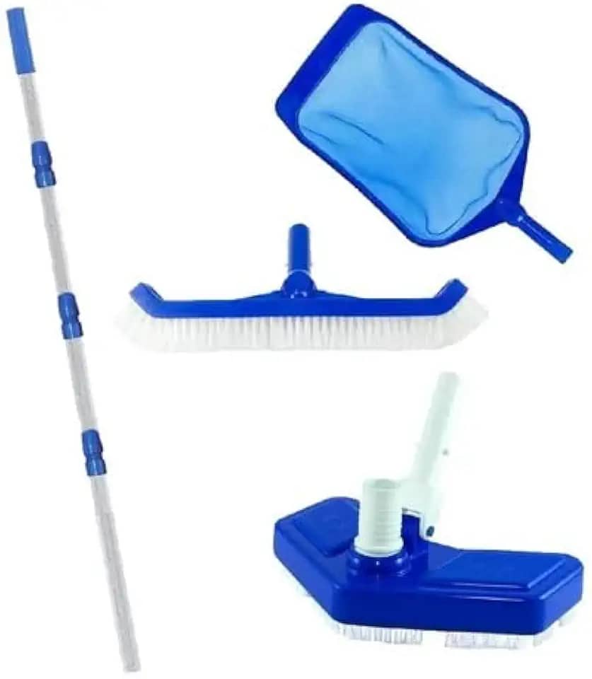 Kit Limpeza Piscina Aspirador Asa Delta Peneira Escova Curva Cabo 3m(Cabo + Peneira)