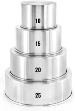 Kit Forma Assadeira Redonda Alta Bolo 10-15-20-25