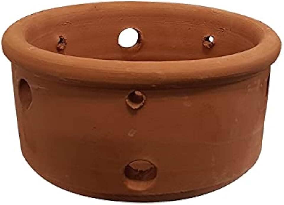 Vaso Cerâmica Furado Orquídea 11x22cm