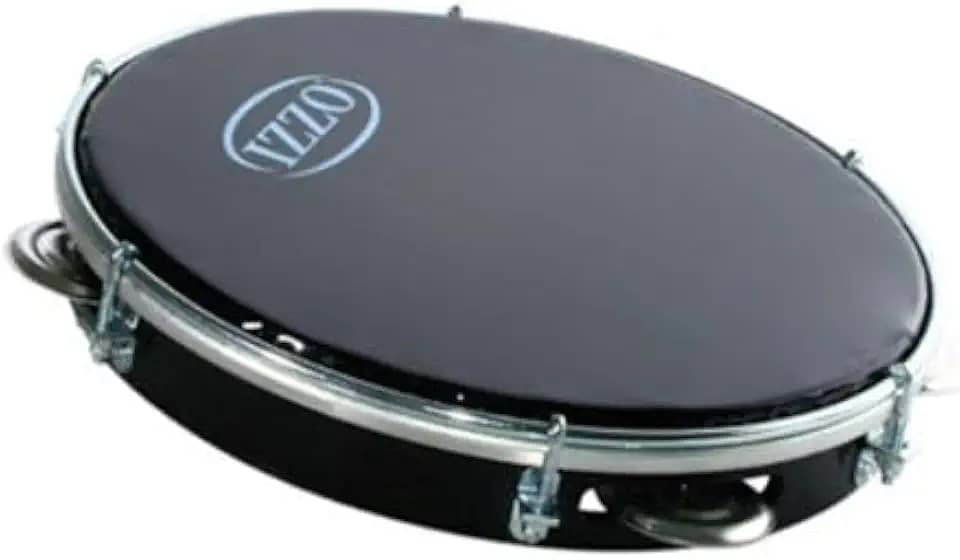 Pandeiro Izzo 10" ABS Preto com Pele Preta