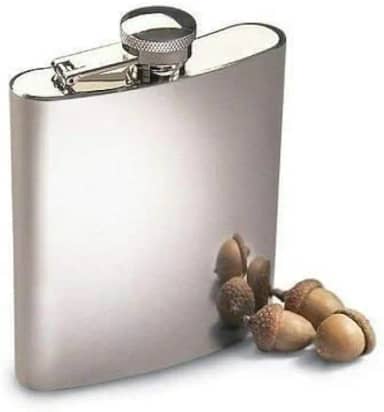 Cantil Porta Bebida De Bolso 230ml Inox