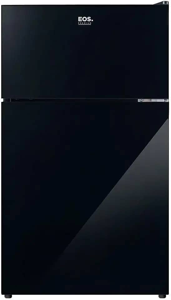 Frigobar Eos 88 Litros Duplex Preto com Porta de Vidro Efb140v 220v