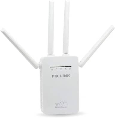 Repetidor Wifi 2800m 4 Antenas Amplificador De Sinal - Melhore a Conexão em Casa e no Escritório com Este Poderoso Amplificador de Sinal Wi-Fi de Longo Alcance