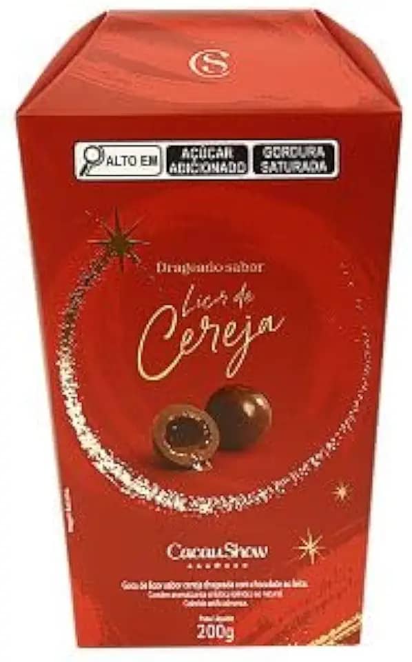 Cacau Show Drageados ao Leite com Licor de Cereja, Chocolate Crocante, 200g