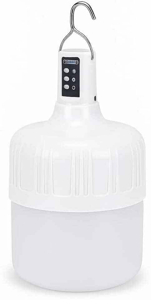 Lâmpada LED De Emergência Recarregável De 38W 4000mAh - Iluminação Portatil Com 5 Opções - Perfeito Para Viajens Camping Interna e Externa