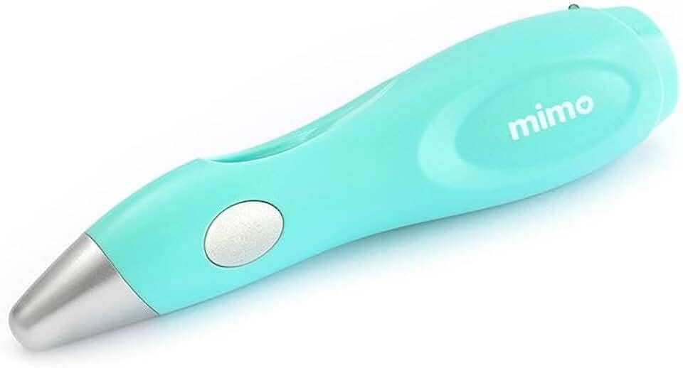 Mimo - Kit de Aerógrafo Elétrico USB - Cria Efeito Spray de Tinta - Contém 12 Canetas Hidrográficas e 1 Stencil de Desenhos - Fácil de Usar e também Recarregável