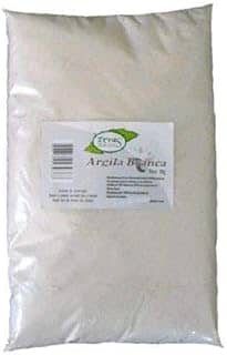 Argila Branca 100% Pura Pacote de 1 Kg Ervas e Raízes