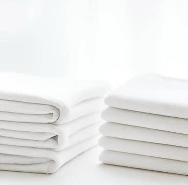 Kit 5 Unidades Pano de Prato Branco Liso 100% Algodão com Bainha 42x68cm