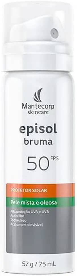 Mantecorp - Protetor Solar Episol Intense Spray Bruma FPS 50 - Alta Proteção UVA e UVB, Resistente à Água e Suor - 75ml