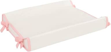 Trocador Americano Bebe Comoda Fralda Com Abas Impermeavel Anatomico Com Capa Plástica Algodão Macio Palha com Rose (65cm x 40cm)