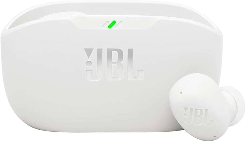 JBL, Fone de Ouvido Sem Fio, JBL, Bluetooth, Wave Buds 2, Intra Auricular, Sem Fio, Resistente À Água e Poeira - Branco