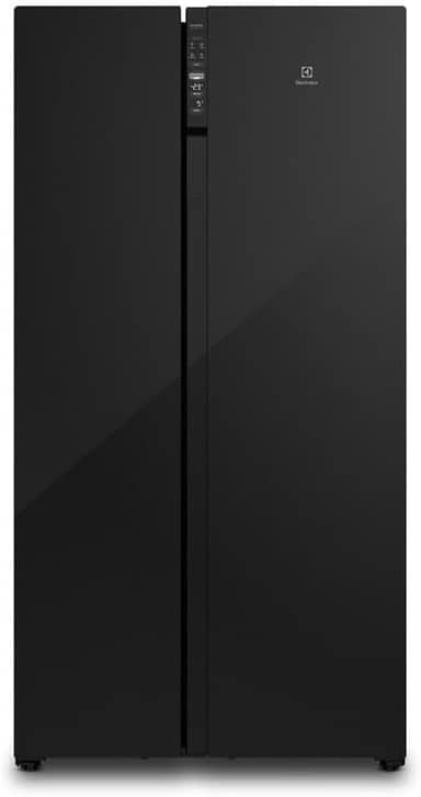 Electrolux Geladeira Electrolux Frost Free Inverter 531L Efficient AutoSense Side by Side Vidro Preto (ES5GB) 127V