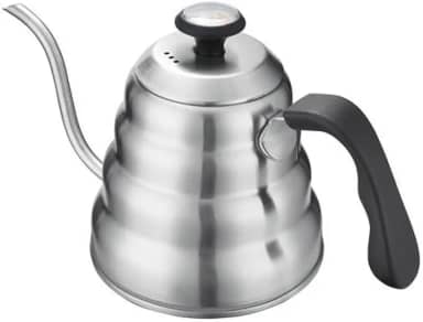 Chaleira Inox 1,2L com Bico de Ganso e Termômetro Integrado para Café Coado e Método Barista