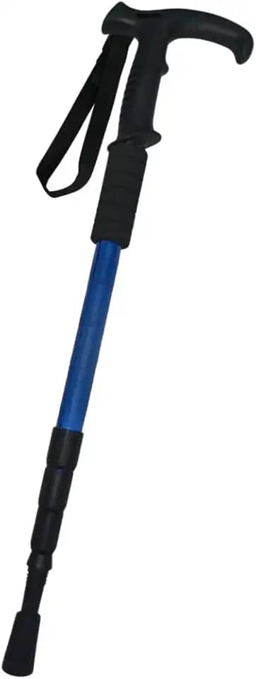 Bengala Bastão Antishock Para Caminhada Trilha Ajustavel 64cm a 135cm Em Alumínio Com Amortecedor