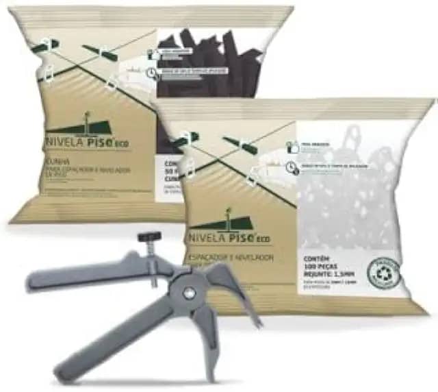 Kit Piso Porcelanato 500 Espaçadores + 100 Cunhas + Alicate Nylon (1 mm)