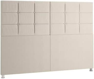 Cabeceira Estofada Com Pé De Cama Box Casal E Queen Modelo, Conforto Luxo, Ideal para Quarto Moderno Brasileiro(Areia,QUEEN 1.60)