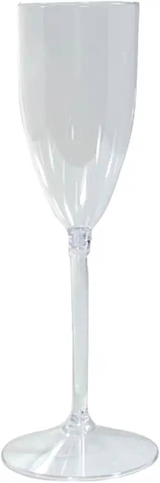 Kit 10 Taças Acrílico 190ml Champanhe Espumante Festa Formatura Casamento Lembrança (Cristal)