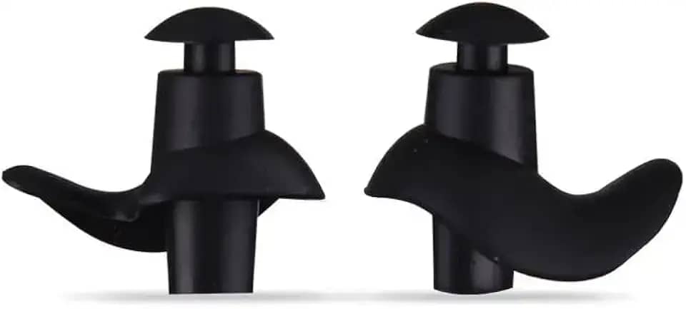 Protetor de Ouvido para Natação em Silicone Flexível, Tampão Auricular - Adulto e Infantil (Preto, Infantil)