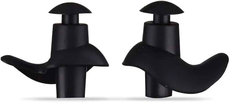 Protetor de Ouvido para Natação em Silicone Flexível, Tampão Auricular - Adulto e Infantil (Preto, Infantil)