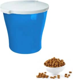 Furacão Pet Porta Ração Redondo Para Racao 3 5 Kg - Azul