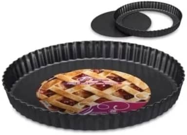 Forma de Bolo Torta Pizza Antiaderente Fundo Removível 22 cm