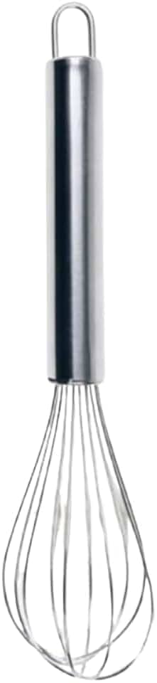 Batedor Fuê Fouet de Aço Inoxidável 21 cm, Misturador Manual para Claras, Bolos e Molhos, Utensílio de Cozinha Reforçado e Ergonomicamente Projetado, Ideal para Aerar Ingredientes
