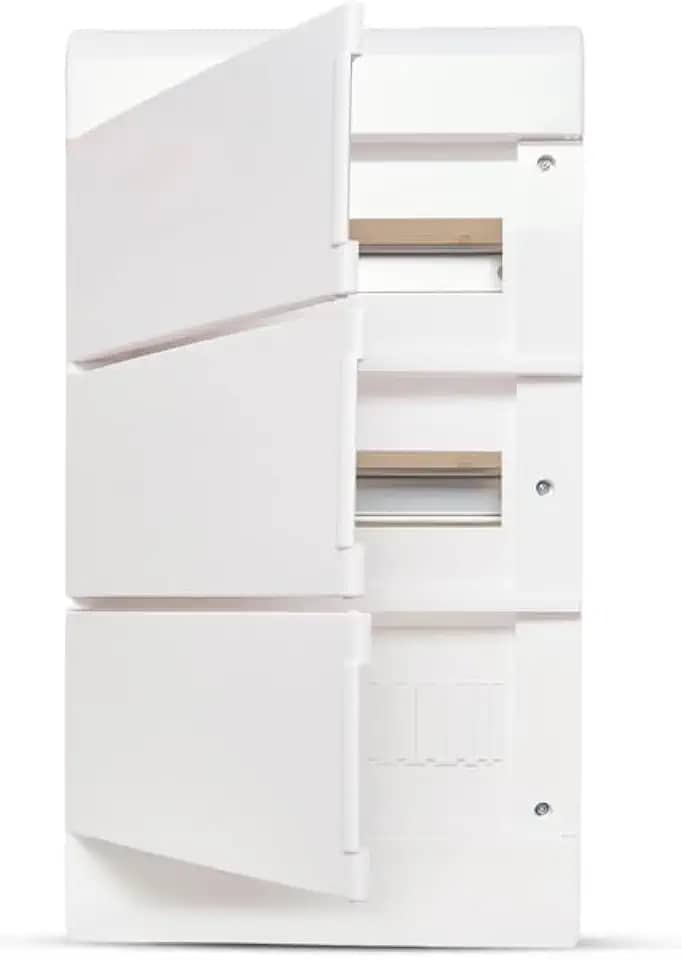 Quadro Embutir Ouro Box 36 Módulos Din Porta Opaca Steck Branco 36 Módulos