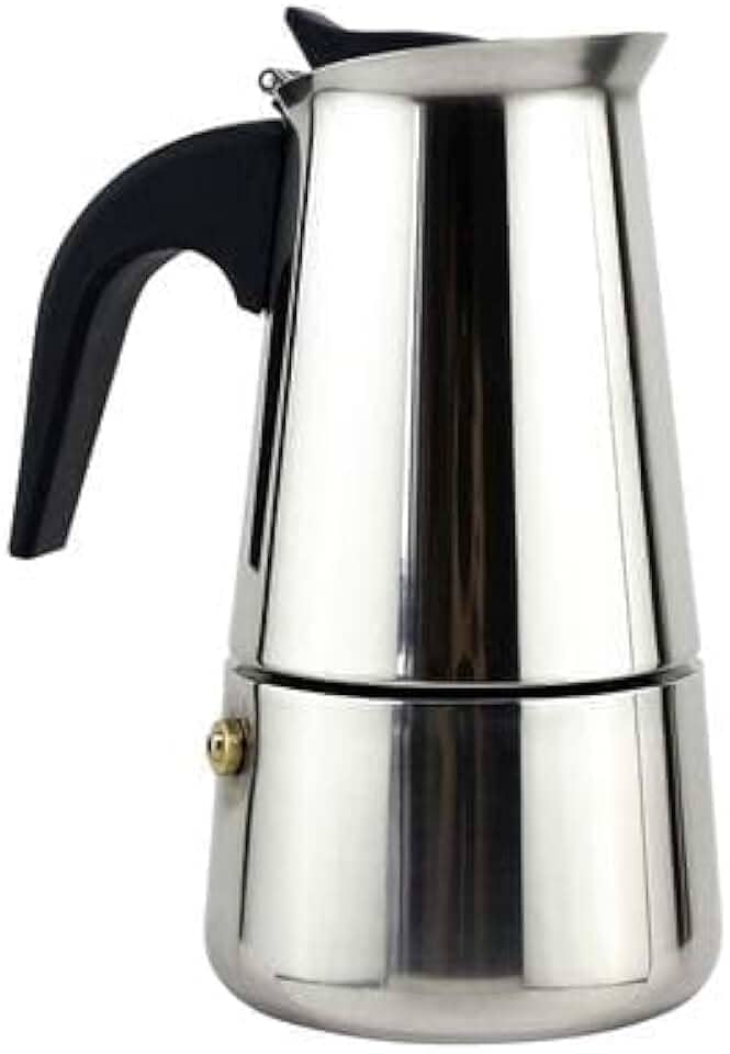 Cafeteira Italiana Inox 4 Xícaras – Design Moderno, Café Espresso Tradicional
